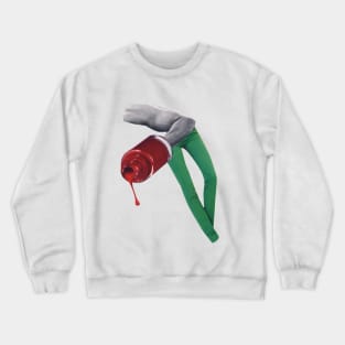 Red Nail Polish Bottle Dripping Crewneck Sweatshirt